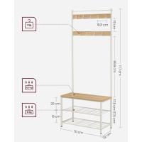 3 en 1 Estructura Acero para Pasillo 32 x 70 x 177 cm Estilo Morno Roble y Crema HSR041W09 - details 5