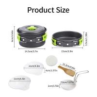 Juego de utensilios para acampar, utensilios para mochileros: utensilios de cocina portátiles y duraderos para exteriores con villa y prácticas bolsas de iluminación - details 2