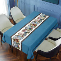 Tablecloth PVC Waterproof and Oil-proof Cover Vinyl Tablecloth Rectangular Round Outdoor Tablecloth 6/8/10/12 Seats Chinese Tabl - details 0