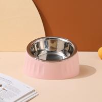 Herramienta de alimentación para mascotas, cuenco de acero inoxidable para gatos, alimentador doble antiderrames para gatos, cuenco de alimentación para mascotas antivuelco multiusos, protección del cuello - details 11