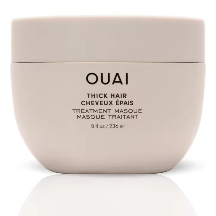 OUAI Mascarilla de tratamiento fino a medio para reparación, brillo de hidratación con manteca de karité, pantenol de queratina - parabenos, ftalatos - 1