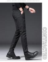 Pantalones de felpa de invierno para hombre, pantalones de negocios cálidos con cordón de terciopelo, gruesos, informales, elásticos - details 7