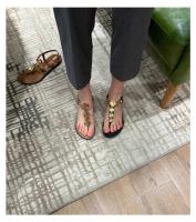 Zapatillas de Playa de Moda para Mujer Pisa Romana de Piel de Oveja Versión de Oro - details 9