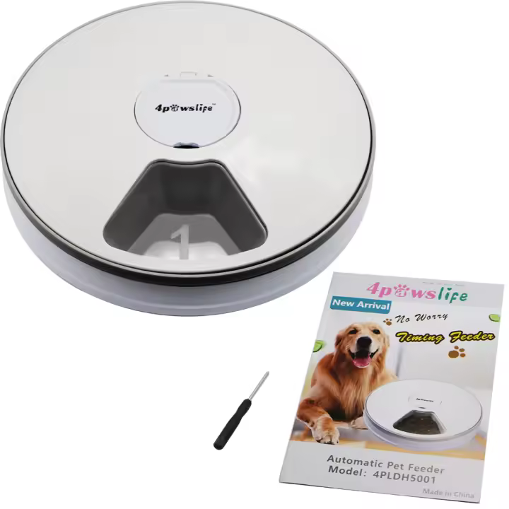 Alimentador automático para mascotas, dispensador de Comida inteligente con pantalla de grabación de voz, temporizador, tazón de acero inoxidable para gatos y perros, suministros, 3,5 l - 1