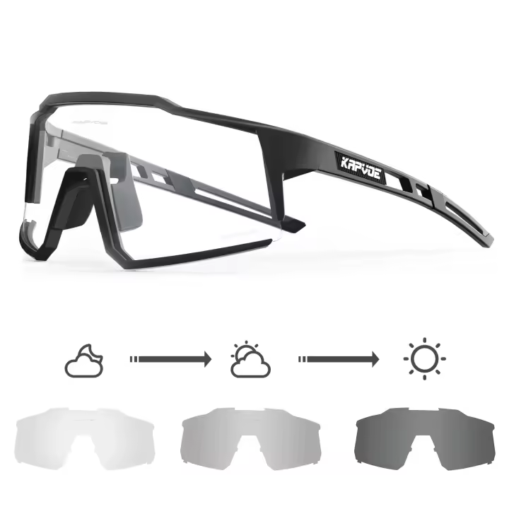 Kapvoe-gafas fotocromáticas para ciclismo de montaña para hombre, lentes de protección a prueba de viento, 1 lente - 1