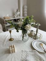 Mantel de algodón puro bordado floral Ense blanco francés, utilizado para decoración de bodas, mantel lujoso - details 6