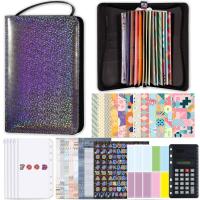 A6 Glitter Hand Zip Bag Loose Leaf Binder Notebook Inner Core Cover Note Book Planner Office Stationery Supplies - details 6