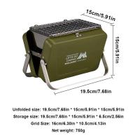 Estufa de Camping Ligera de Acero Inoxidable Parrilla de Barbacoa Portátil para Exteriores - details 6