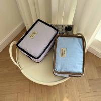 Bolsa de cosméticos portátil de Color contrastante, billetera con cremallera, monedero de Color sólido, bolsa de almacenamiento de pañuelos sanitarios suave y ligera - details 32