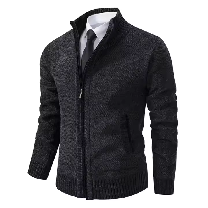 Suéteres de chenilla con cuello en H de lana de otoño e invierno, ropa para exteriores, ropa para hombres - 1