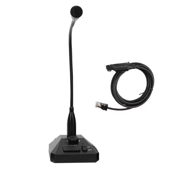 Aliunce-Micrófono de escritorio SM01 para Walkie Talkie, Radio bidireccional, micrófono de mano, interfaz GP328Plus - 1