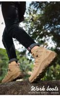 Nuevas llegadas zapatos deportivos de escalada tácticos para hombres para senderismo al aire libre y seguridad en el trabajo botas de desierto de otoño estilo de combate - details 6