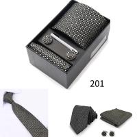 Caja de regalo de corbata para hombre con corbatas, pañuelos, gemelos, pinzas para corbata, conjuntos de 6 piezas, corbatas formales para festivales de bodas y negocios en grupo - details 40