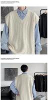 Suéter Preppy Estilo Coreano para Hombres 5XL Viste con Estilo Callejero para Jóvenes - details 20