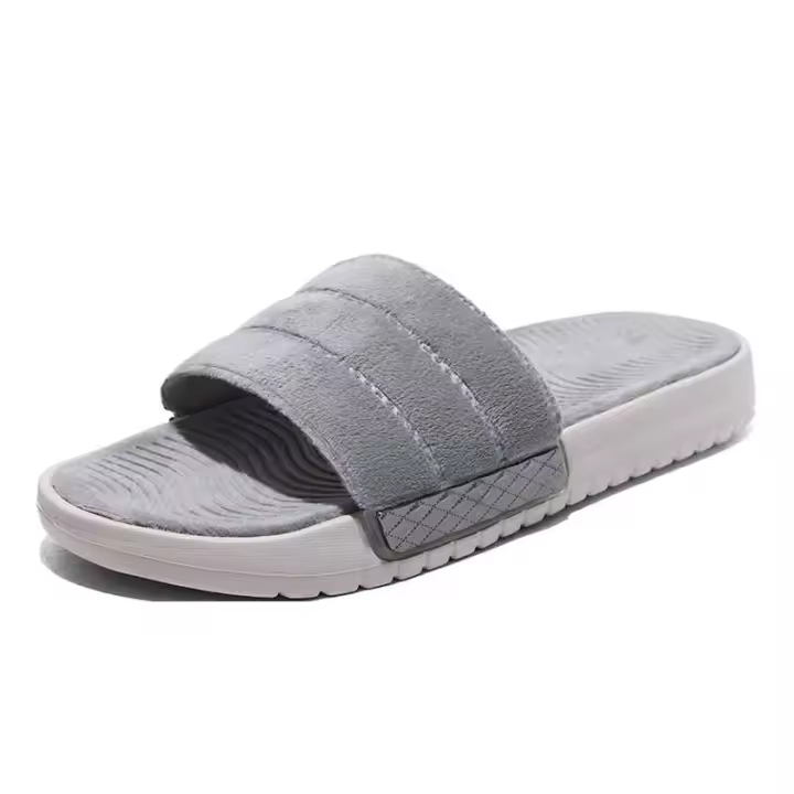 Nuevo Zapatillas de pelusa a la moda 2025 para hombre, sandalias personalizadas sólidas de bajo precio, talla grande 12, sandalias con soporte para arco para niño, zapatillas - 1