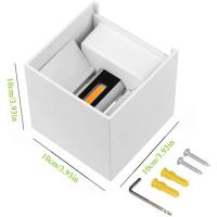 Aplique Pared Exterior, 12W Impermeable IP65 Lampara de pared Interior Exterior Luz Cálida 3000K 1000 lm Ángulo ajustable Lámpara Pared Blanco para Porche Salón Dormitorio - details 26