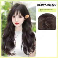 Peluca sintética de estilo coreano con flequillo, postizos con clip, peluca larga ondulada y rizada, cabello falso invisible, cosplay, pelucas de lolita para mujer - details 8