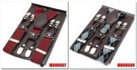 Cabestrillo de dos tonos de cuero marrón para hombre, estilo occidental, cinturón, longitud ajustable, 3,5x120cm - details 2