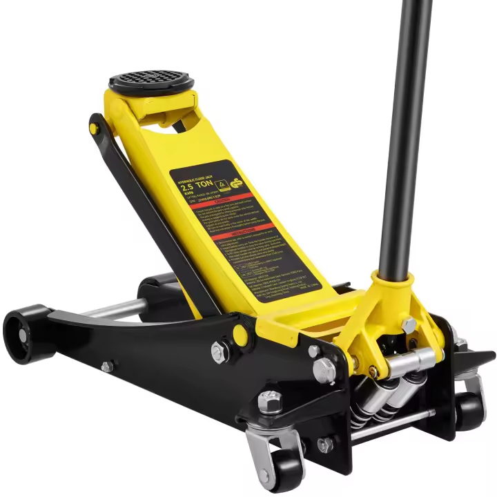 SucceBuy Gato de piso de perfil bajo de 2,5 toneladas, acero resistente, elevación rápida de pistones duales, rango de elevación de 3,64"-19,49" - 1
