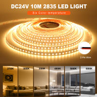 Tira de luces LED de espectro completo, cinta Flexible de diodo de 10M y 24V, SMD2835, 120Leds/m, 2700K, 3500K, 6000K, no impermeable, RA98 - details 3