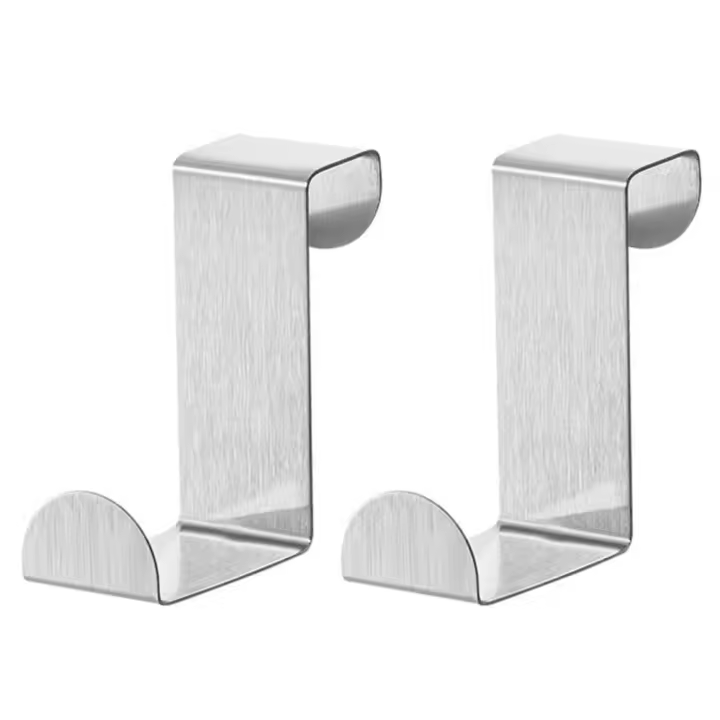 Durable práctico para cocina baño gabinete puerta organizador trasero sin perforaciones gancho para colgar ropa estante de almacenamiento gancho para llaves - 1