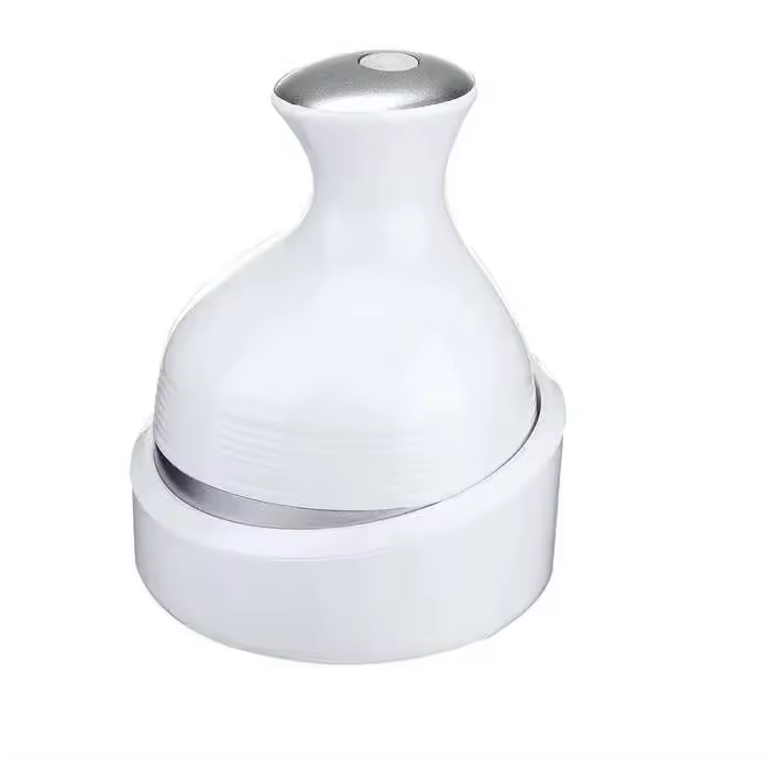Masajeador eléctrico inalámbrico para el cuero cabelludo, resistente al agua, para limpieza profunda, carga USB, limpieza desmontable, Color azul y blanco - 1