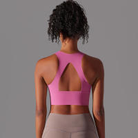 Sujetador de Yoga sin costuras para mujer, chaleco de Yoga Sexy, Sujetador deportivo de alto impacto para entrenamiento, Tops deportivos sin mangas para gimnasio - details 4