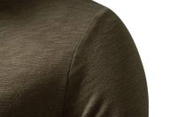 Camisa de cuello Henley de algodón para hombre, camisetas de moda de color sólido con botones informales de manga larga - details 16