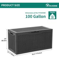 380L Grande Caja de Almacenaje de Jardín, Resina Arcón de Ordenación Exterior para Muebles de Patio - details 21