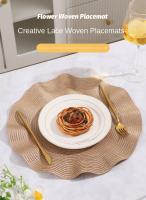 Juego de 6 Manteles de Mesa Redondos con Diseño Tejido Resistentes al Calor, Lavables, Antideslizantes para Mesa de Comedor - details 0
