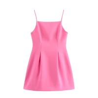 Elegante Vestido de Verano 2025 Estilo Simple con Correas de Spaghetti Rosa - details 0