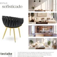 Acolchada con Reposabrazos, Diseño Anudado, Estructura de Acero, Cocina, Sillas Comedor Nordica - 2 Sillas - details 5
