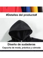 Sudadera con capucha de lana para hombre y mujer, ropa de calle informal, de algodón, de alta calidad, de marca, cálida, a la moda, Otoño e Invierno - details 2