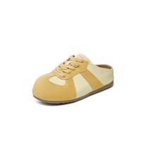 Suela gruesa 3 cm altura interior aumento bolsa cabeza media zapatillas mujer verano desgaste 2025 nuevas sandalias feas y lindas de un pedal zapatos Boken - details 11