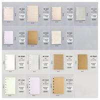 80 hojas A5 A6 A7 recambio de hojas sueltas revestimiento de papel rejilla celosía 6 agujeros recarga interior papel de carpeta en espiral lista de tareas - details 1