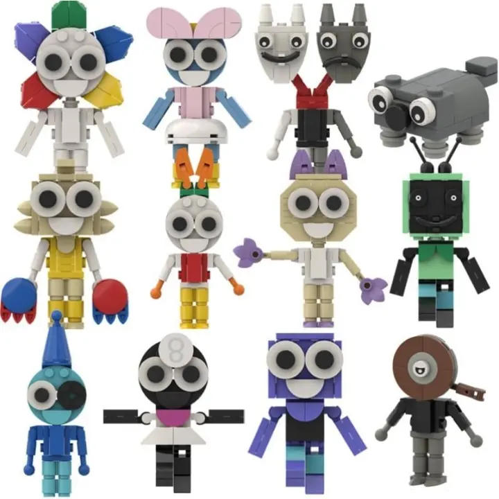 Bloques de construcción del mundo, juego de construcción de modelo de videojuego 12 en 1, figura de acción de personajes del juego del mundo Dandy lindo - 1