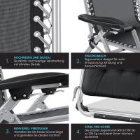 Plegable y Resistente |   Silla de Jardín, Capacidad de 200 kg, Acolchado Ergonómico Extra Ancho, Respaldo Ajustable, Almohada para el Cuello y Portavasos Beige - details 7