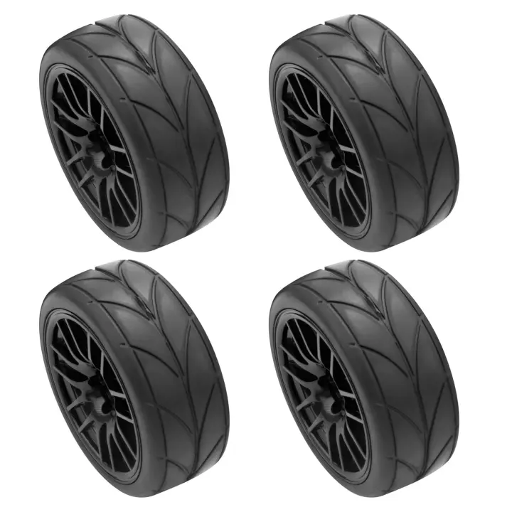Neumático de goma para coche de carreras Rc, llanta de 4 piezas, 1/10, para 9068-6081 - 1
