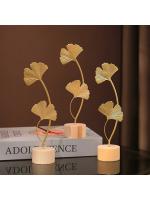 Artesanías de Hojas de Ginkgo Doradas Escultura de Hojas Nórdicas de Lujo para Sala de Estar - details 3