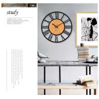 Reloj de Pared de Números Romanos Nórdicos de 3D Silencioso, Preciso, Decoración de Sala de Estar - details 8