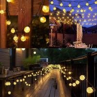 Luz Global de Energía Solar Bola de Cristal LED Impermeable para Jardín Patio Bistro Café Gazebo Fiesta de Ocio Decoración al Aire Libre por RXUNS - details 7