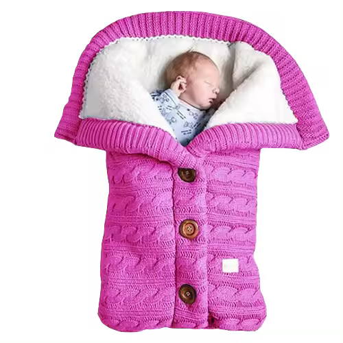 Saco de Dormir Tejido para Bebés, Acolchado y con Forro, Ideal para Cochecitos en Primavera, Otoño e Invierno, Diseño con botón - 1