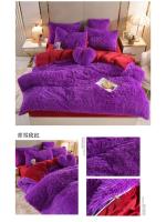 Conjunto de Cama de Terciopelo de Mink de Lujo para Otoño-Invierno Funda de Edredón de Reina, Sábanas, Almohadas Rosa de Alta Calidad - details 36