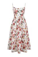 Vestido de Lencio Retro con Estampado de Rosa Vestido de Moda de Vacaciones y Oferta de 2025 - details 19