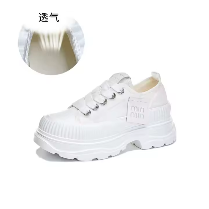 Plataforma deportiva Color bloqueado moda lindo papá corto y gordo zapatos para caminar - 1
