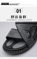 Sandalias de hombre Verano 2023 Nuevos zapatos casuales Moda al aire libre Conjunto de moda fresco Pie Zapatillas de doble propósito - details 3