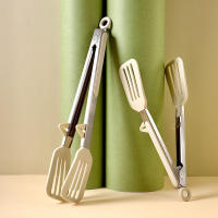 Pinzas de silicona de acero inoxidable para alimentos, pinza antiadherente de fácil limpieza para ensalada y barbacoa - details 2