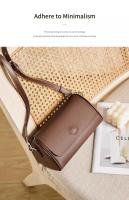 Bolso cruzado de cuero genuino para mujer 2025 Pequeño cuadrado tofu estilo - details 1