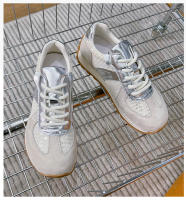 Cuero nuevos zapatos de entrenamiento moral deportivo de fondo plano zapatos blancos casuales para mujer - details 32