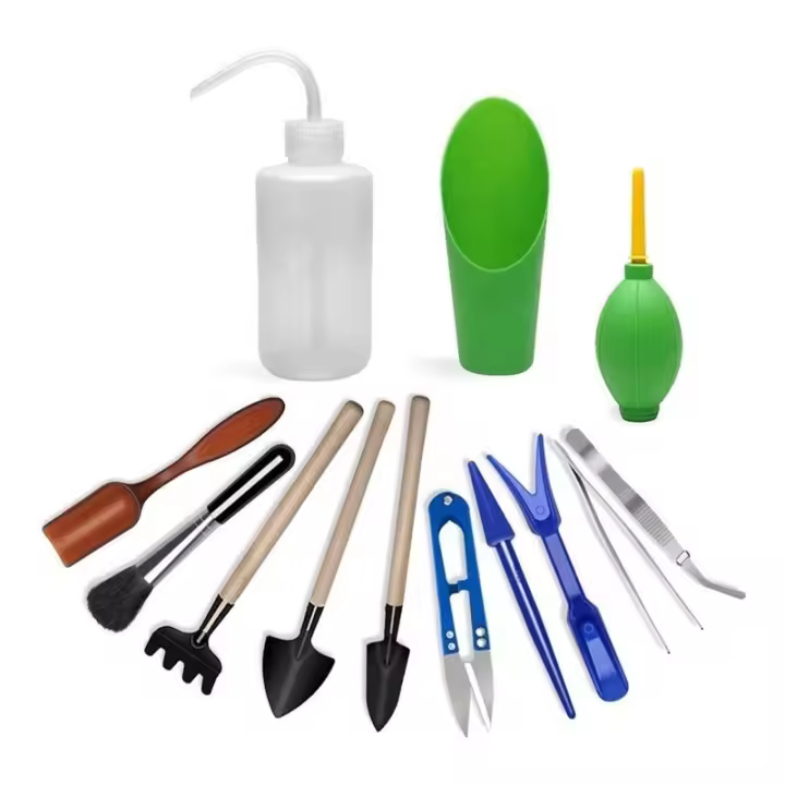 Kit de maceta de jardín de 13 piezas, pala de siembra artesanal, cuchara, cubo, suculentas, herramienta de plántulas, fertilizante bonsái, dispositivo de perforación - 1